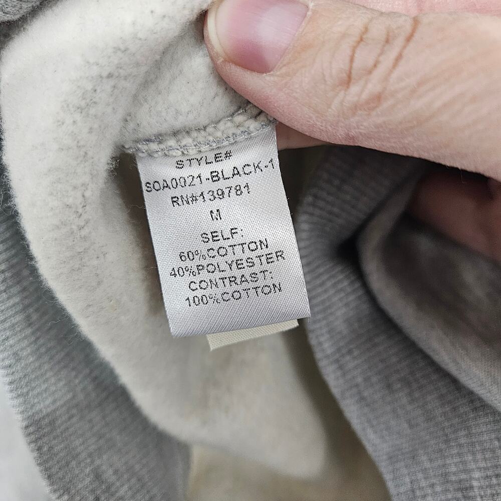 NWT! Cropped Off-the-Shoulder Grey Sweatshirt with Ballon Sleeves. Size M. - Picture 8 of 8